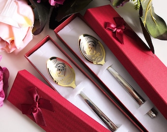Anniversary Gift - Spoons for Couple - Wedding gift for Groom and Bride - Home warming Coffee spoons for Husband and Wife