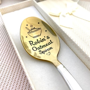 Custom Oatmeal spoon - Cereal Spoon Customized Name Tablespoon Engraved Gift Dad's Funny Spoon Big Cereal Killer Gift for Him Christmas gift