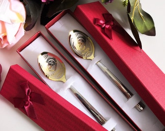 Wedding Spoons with Names of Groom and Bride - Monogram and Date of wedding - Personalized Wedding Gift for Couple -  Gift from bridesmaid