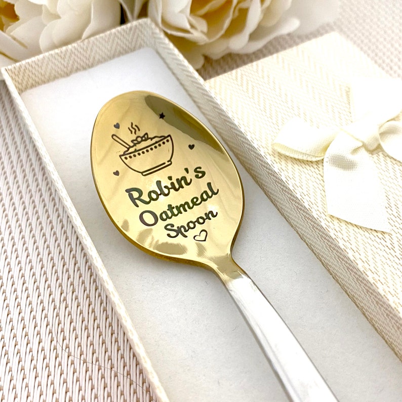 Custom Oatmeal Spoon Cereal Spoon Customized Name Tablespoon Etsy