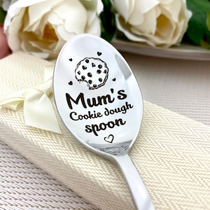 Cookie Dough Spoon Ice cream Spoon Personalized Gift with Name - Boyfriend Gift for Him - Customized spoon - Gift for Mom Stocking stuffer