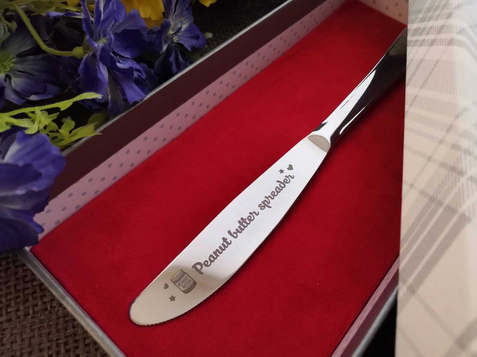 Peanut Butter Spreader Dinner Knife Engraved With Custom Etsy