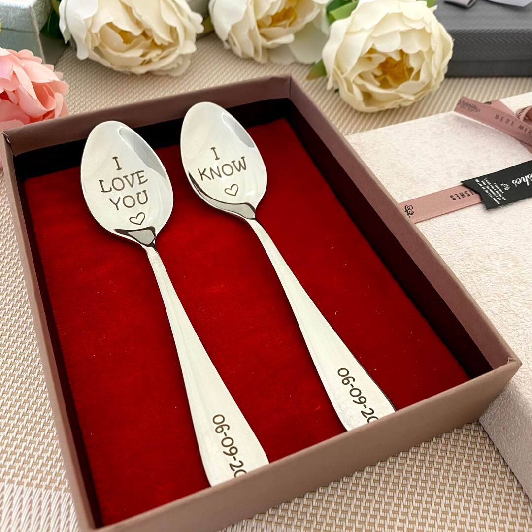 I Love You I Know Spoons Gift for Couple in Gift Box Etsy