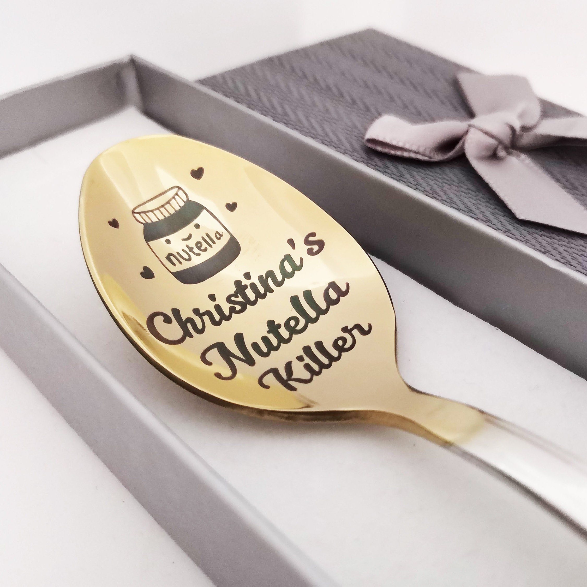 Nutella Killer Cuillère personnalisée Cadeau personnalisé pour elle Cadeau  petite amie Cuillère à beurre de noix Cadeau de Noël Nutella Cadeau fête  des pères -  France