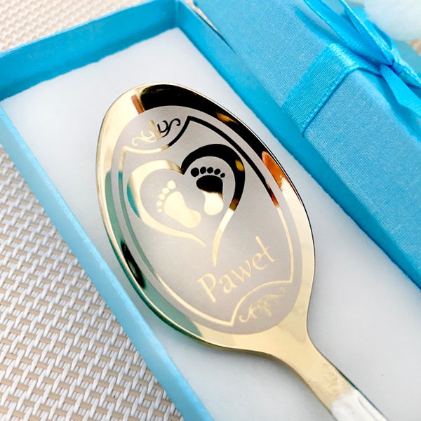 First Baby Spoon - First Birthday gift cutlery - Baby Shower Gift with Name - Spoon for Child - Gift for kid cutlery - Baby first spoon