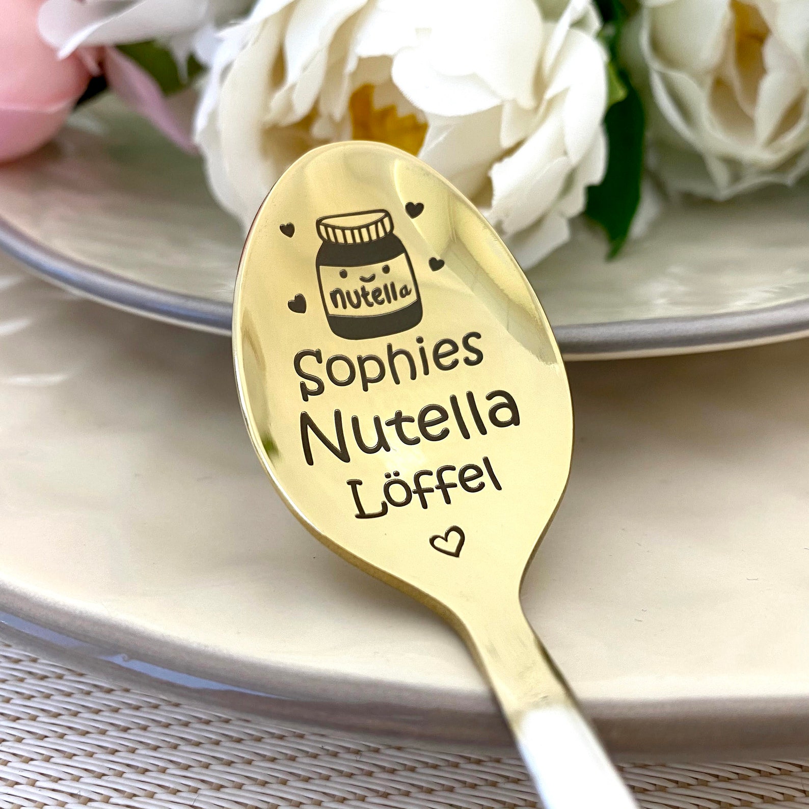 Nutella Spoon - Personalized Nut Butter spoon - Nutella Löffel