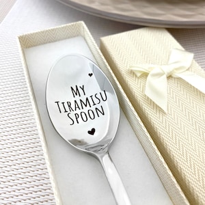 Aangepaste lepel - tiramisu-lepel gegraveerd cadeaulepel voor tiramisu - cakelepel - koffielepel - ijslepel - nutellalepel - leuk cadeau