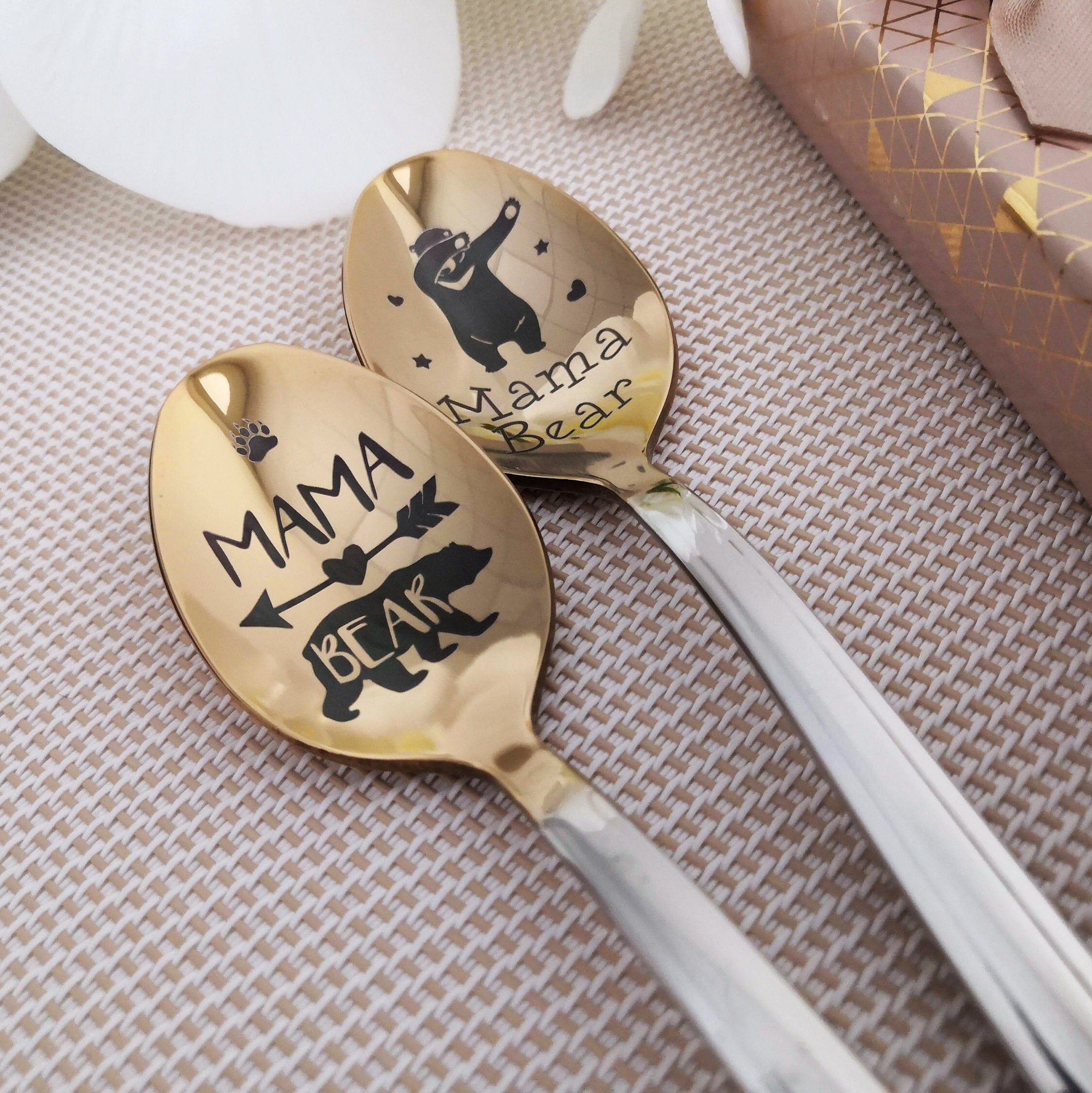 Dad's Peanut Butter Spoon - Engraved Stainless Steel Long Handle Coffee Spoon, Funny Gift For Fathers, Peanut Butter Lovers