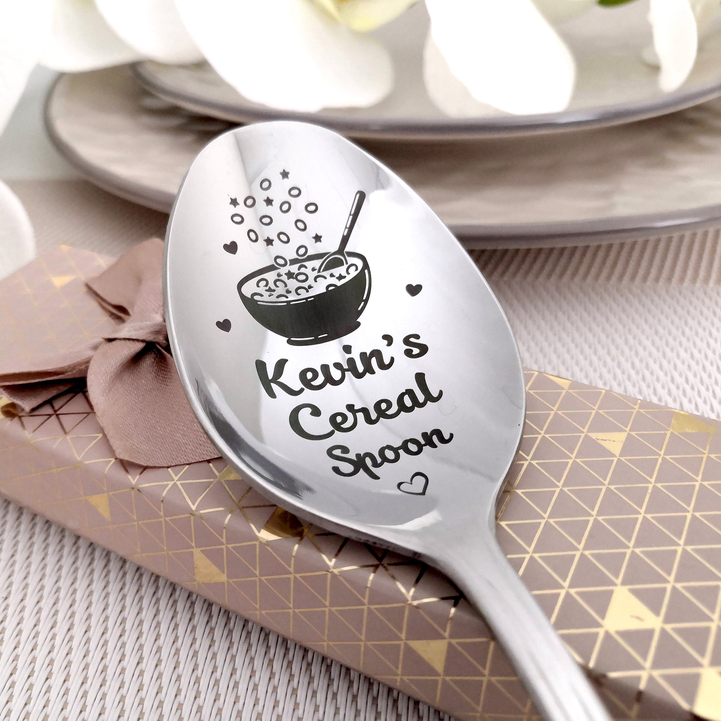 Cereal Spoon Customized Name Table Spoon Engraved Gift Etsy Australia