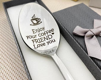 "OFFEE" Engraved Stainless Steel Spoon - Funny Coffee Lover Gift & Kitchen Novelty