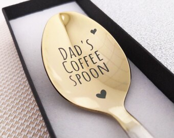 Fathers day gift dads coffee spoon papa personalized coffee gift latte spoon name Gift for men, Best daddy gift grandpa latte, dads gift