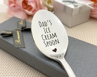 Ice Cream Spoon - Custom spoon with Name for Ice cream lover - Personalized Gift for boyfriend - House warming Gift Christmas basket