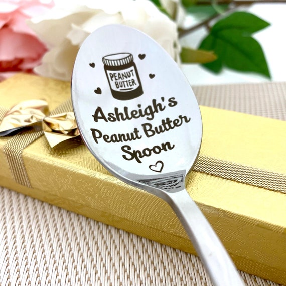 Erdnussbutter-Löffel Für Papa - Edelstahl Dessertlöffel Mit Gravur 'I Love You' Als Geschenk