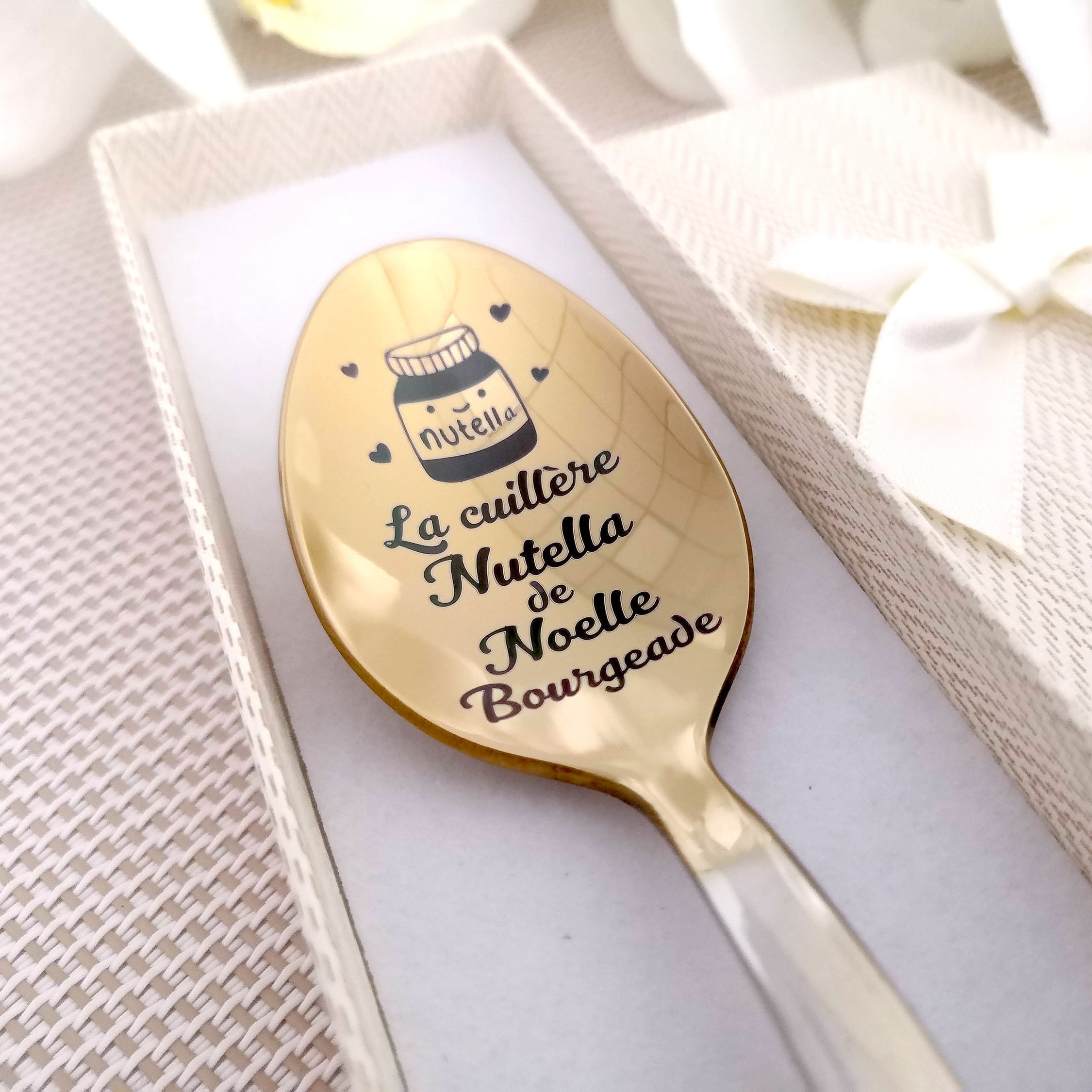 Nutella Löffel Cuillère Nutella personnalisée Cuillère à manche long pour  nutella Petit cadeau Bes pour les Amis Cadeau danniversaire Cadeau pour  lallemand -  France