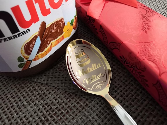 Nutella Killer Spoon Personalized Spoon With Name and Date Nut Butter Spoon  Nutella Plow Sister Gift Sweet Gift for Friend for Her 