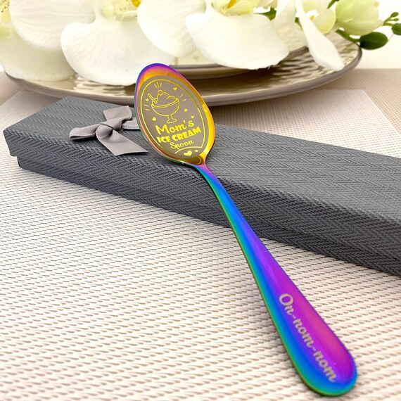 Cuillère à Glace Acier Inoxydable Gravée : Le Cadeau Rigolo Et Mignon (19 Cm)
