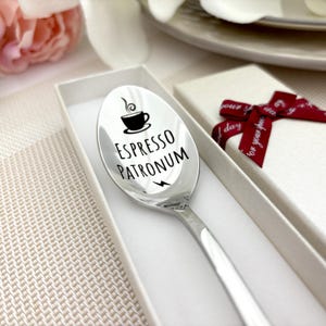 Cucchiaino Espresso Patronum regalo per San Valentino - Ricordo per gli amanti del caffè macchiato Bacchetta magica per gli amanti del caffè - Regalo per l'insegnante Cucchiaino da tè