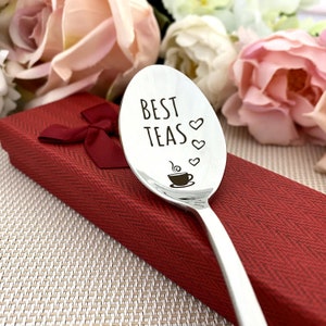 Best teas Spoon Gift for friend - Besty gift for best friend Birthday - Coffee spoon - Christmas gift - Tea spoon For girlfriend - Keepsake