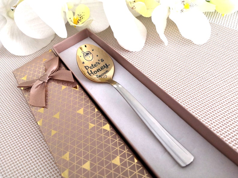Personalized Honey Spoon With Engraved Name and Honey Pot Etsy