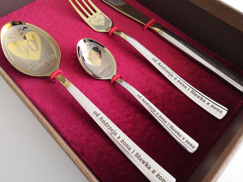 Personalized Cutlery Gift Custom Logo Engraved Flatware Family Etsy