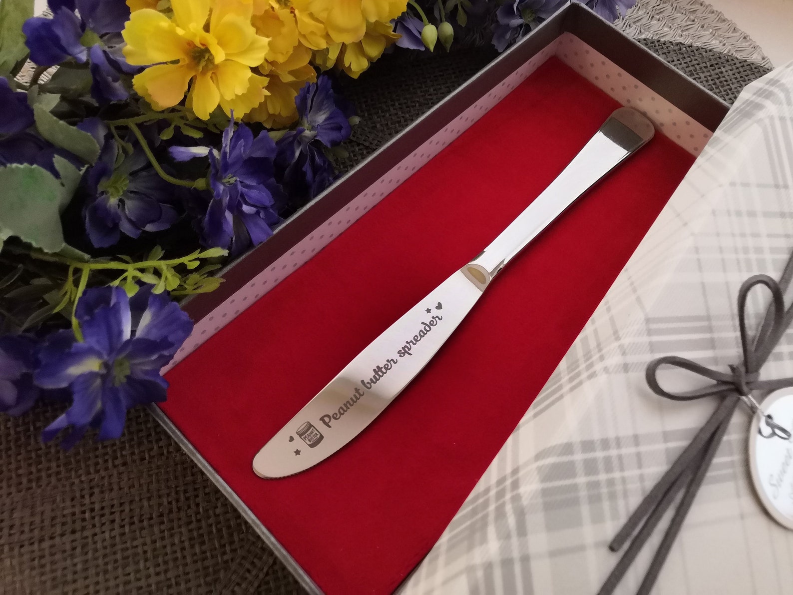 Peanut Butter Spreader Dinner Knife Engraved With Custom Etsy