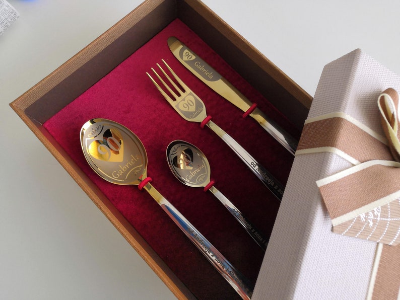 Personalized Cutlery Gift Custom Logo Engraved Flatware Family Etsy