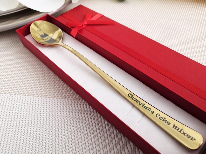 Long Latte Spoon Coke Stirring Spoon Friends Gift Coke Soda Etsy