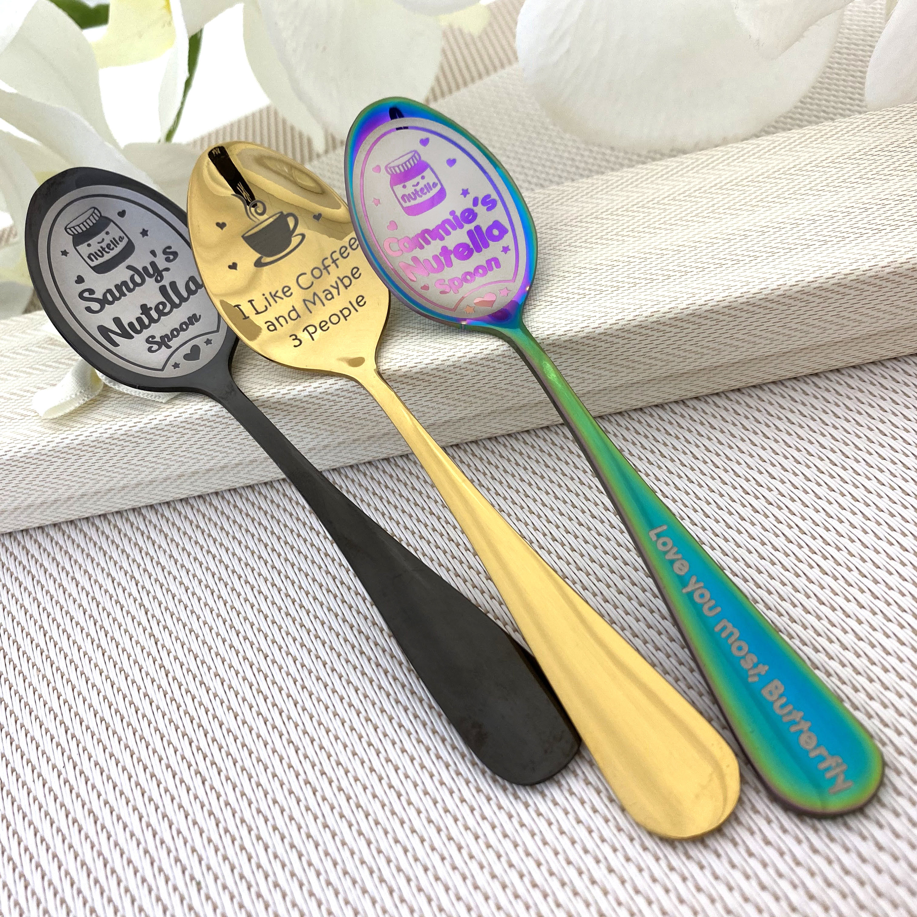 Cucchiaio Personalizzato In Acciaio Inox Con Scatola Regalo - Idea Regalo Compleanno O Anniversario