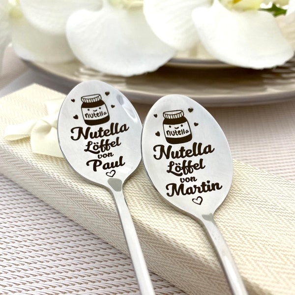 Nutella Löffel – Personalized Nutella spoon - Long handle spoon for nutella - Bes small gift for Friends - Birthday present Gift for German