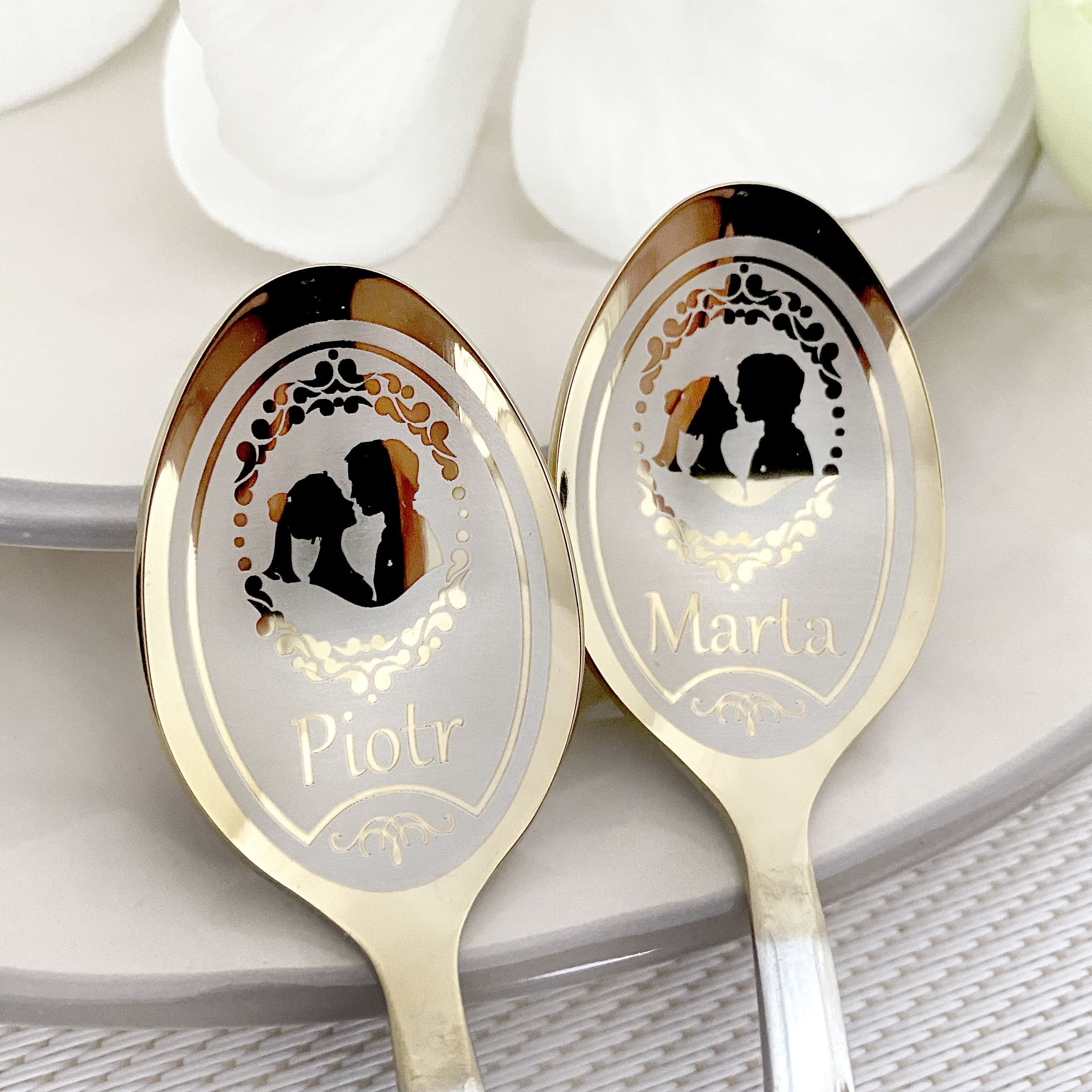 Two spoons in Gift box for a couple Elegant anniversary gift Etsy