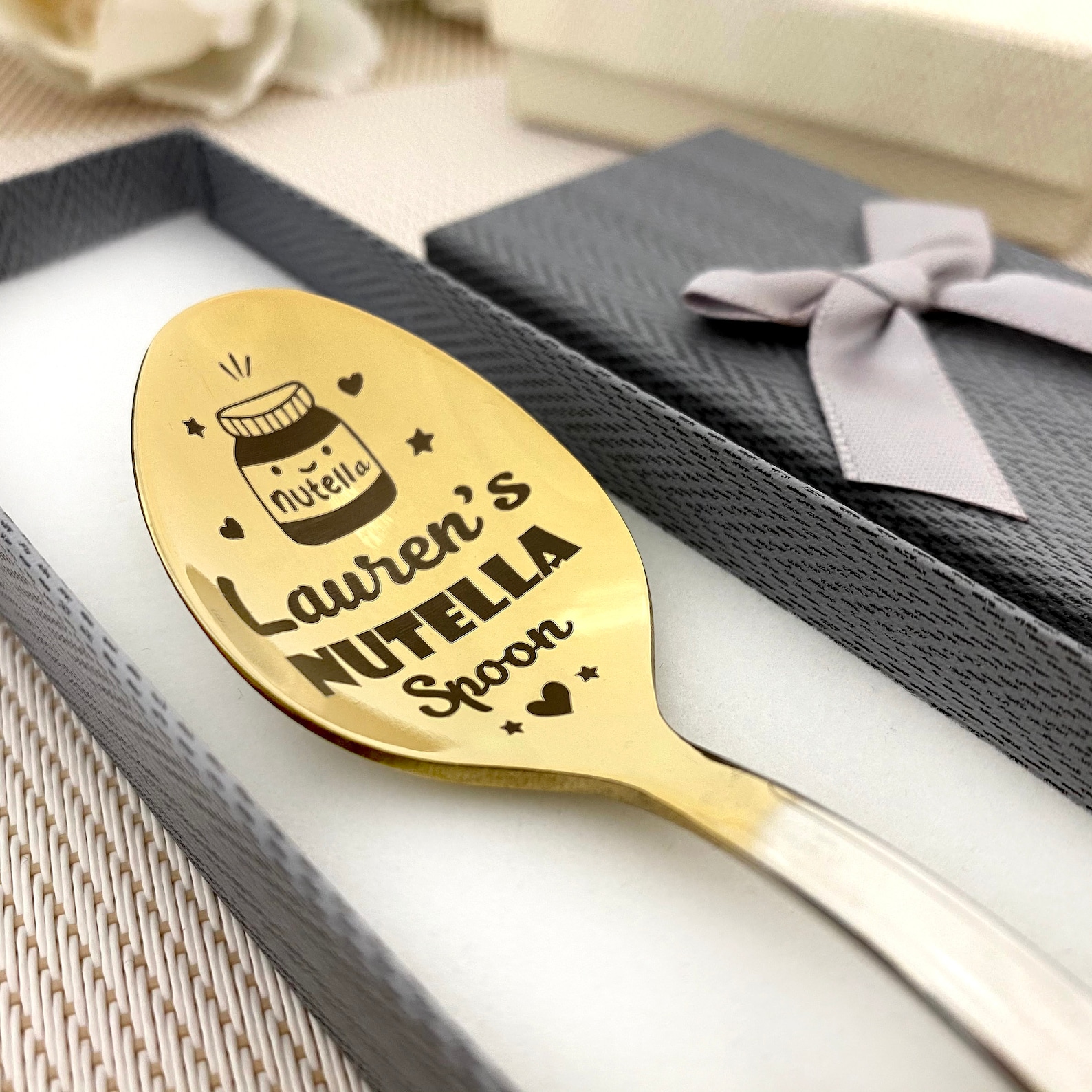 Custom Nutella spoon with Name Personalized spoon engraved Etsy