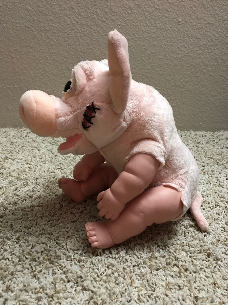 Creepy Pig with Stitches
