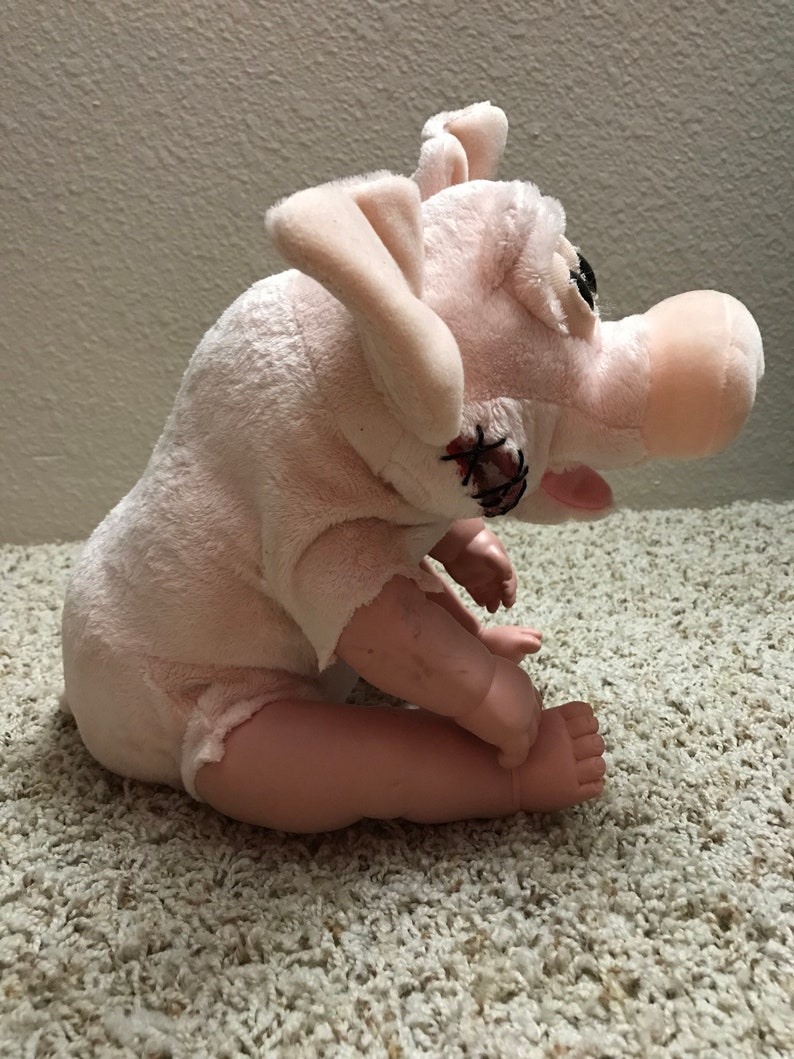 Creepy Pig with Stitches