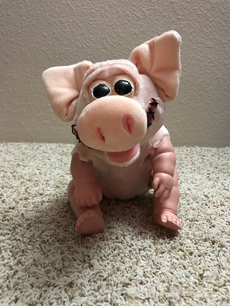 Creepy Pig with Stitches