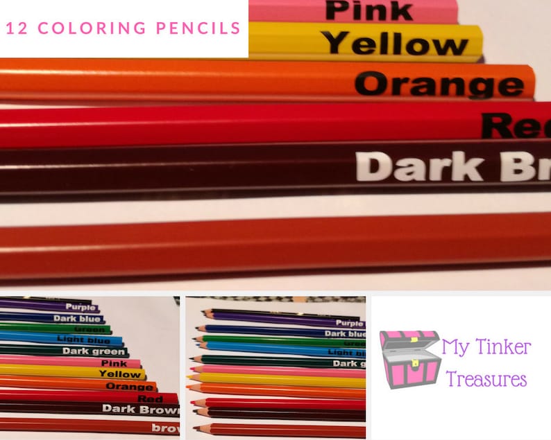 Coloring Pencils With Color Names, Colouring Pencil, Back to School