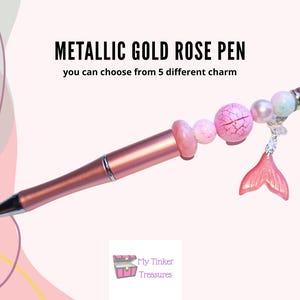 Rose gold kralen pen met zeemeermin staart, schoen kado, verjaardags kado, kleine kadootjes,  moederdag, verjaardag, planner pen