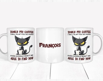 Grumpy Cat Coffee Mug, Funny Feline Ceramic Mug (11 oz)
