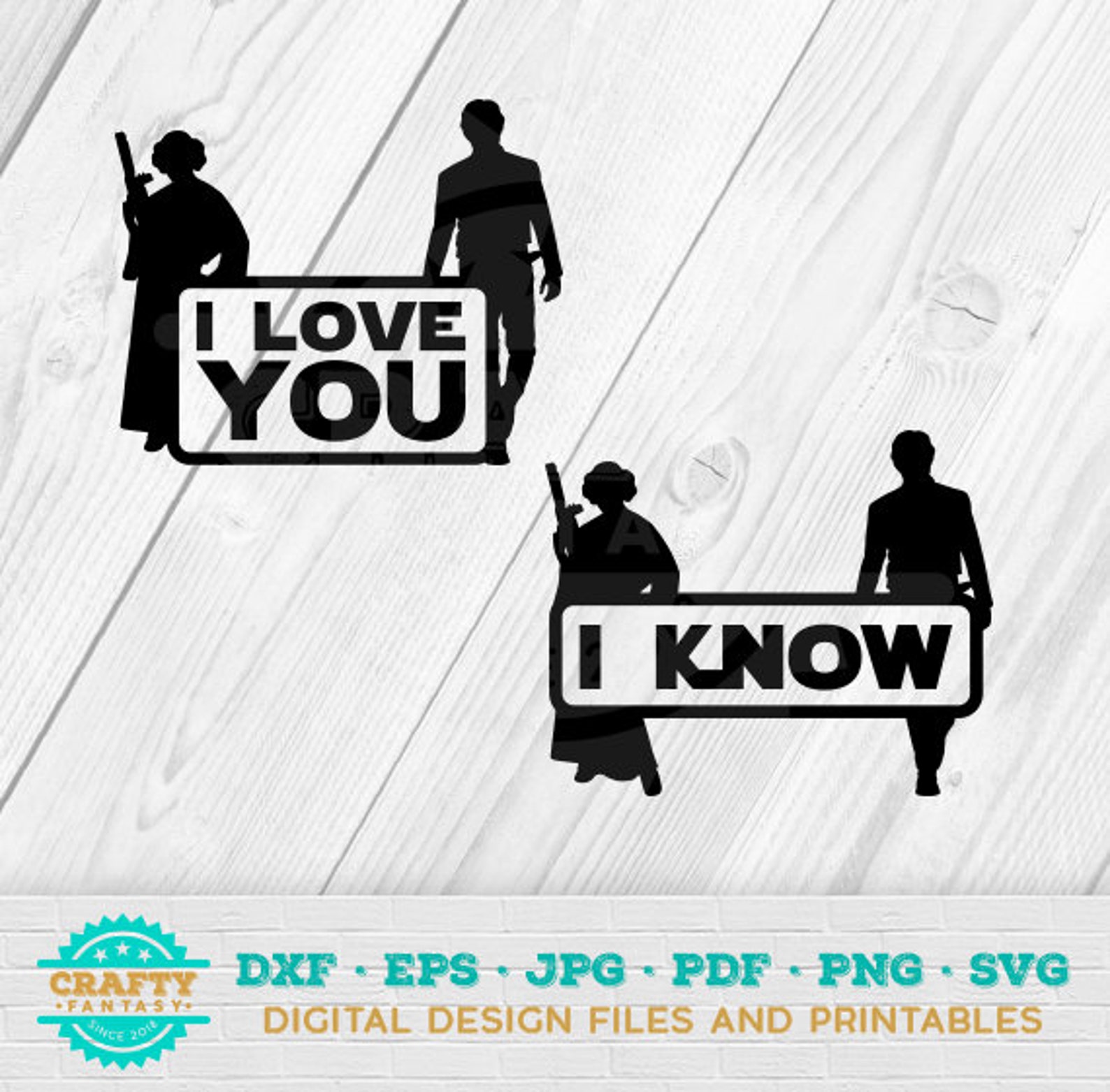 I love you I know Star Wars SVG Star Wars Couple I love | Etsy