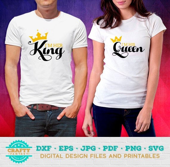Download I M His Queen Svg I M Her King Png Girlfriend Svg Etsy