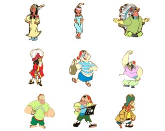 Peter pan pins, Lot Disney Fantasy Collection, Journey to Neverland with Peter Pan, A free-spirited and mischievous, Limited Edition