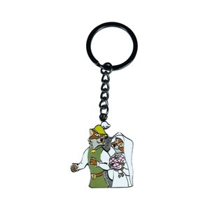 Keychain – Lady Marian and Robin Hood from Robin Hood – Disney Fantasy | Classic Disney Couple Gift for Romantics and Medieval Adventure
