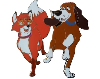 Pin – Tod and Toby from The Fox and the Hound – Disney Fantasy | Classic Animated Friendship Collectible Gift for Animal Lovers and