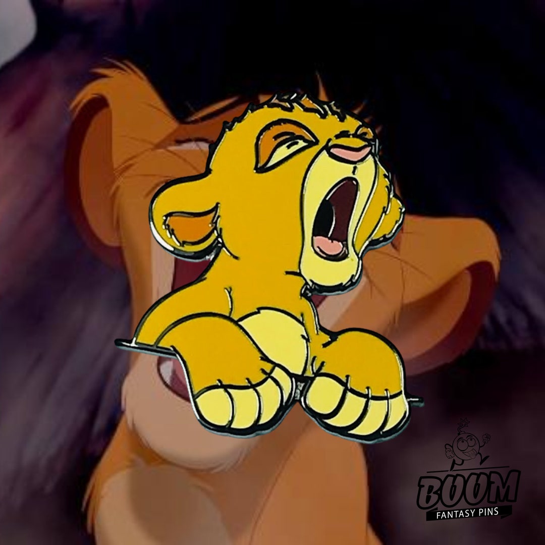 Lion King Pin, Simba Yawning Enamel Pin, Disney Fantasy Pins Simba Pin