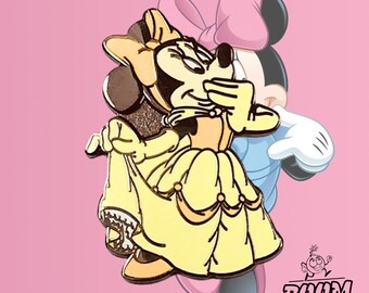 Minnie Mouse as Belle, Beauty and the Beast: Adorable Disney Fantasy Pin, Perfect Gift for Disney Lovers and Fans, Limited Edition