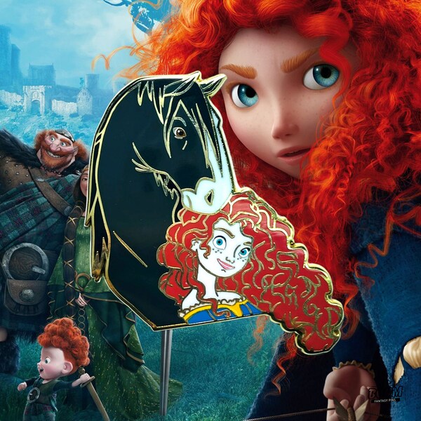 Princesse Merida, Brave : adorables épingles de fantaisie Disney, cadeau parfait pour les amateurs et les fans de Disney, mignon et coloré, édition limitée