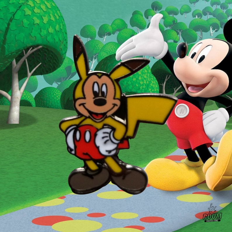 Pin – Mickey Mouse as Pikachu From Mickey Mouse – Disney Fantasy - Etsy