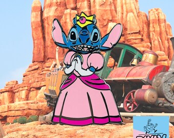Pin – Stitch as Princess Peach From Lilo & Stitch – Disney
