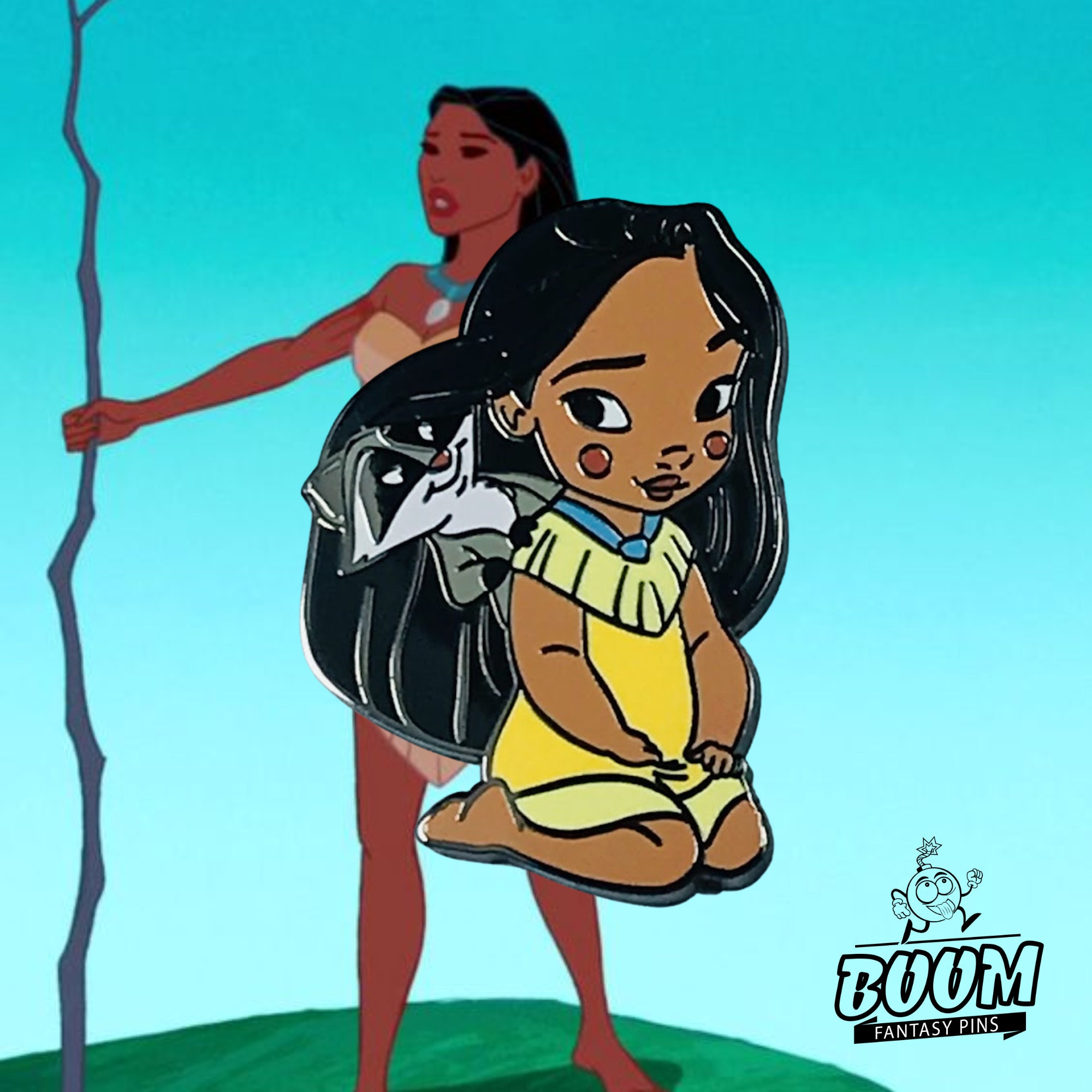 Pin – Baby Pocahontas and Meeko From Pocahontas – Disney Fantasy