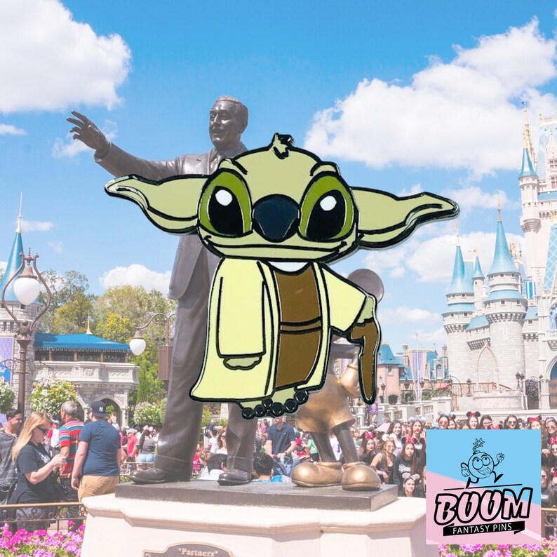 Stitch As Yoda, Lilo & Stitch, Disney Fantasy Pins, Yoda, his mischievous blue fur and big ears, Experiment 626, Limited