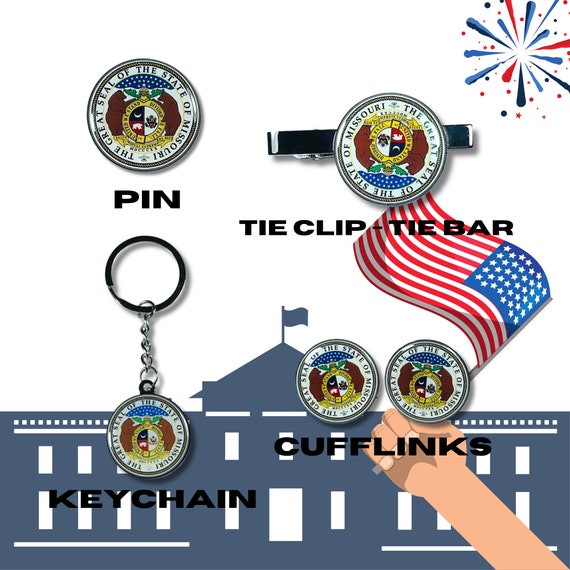 Jefferson City Missouri State Capital Key Chain Clip – Nestled Pines